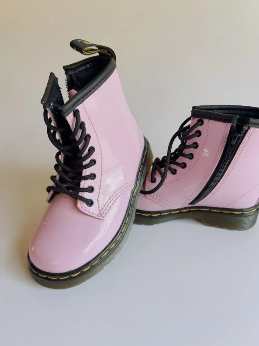 Dr. Martens 1460 Pink Patent Leather Toddler Boots Size 8